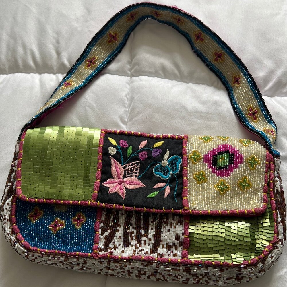 Christina Mulit-colred Beaded Vintage bag - Gorgeous!